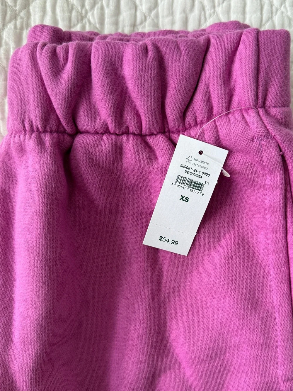 Gap Relaxed Wedge Crewneck Sweatshirt & Fleece Joggers in budding purple lilac